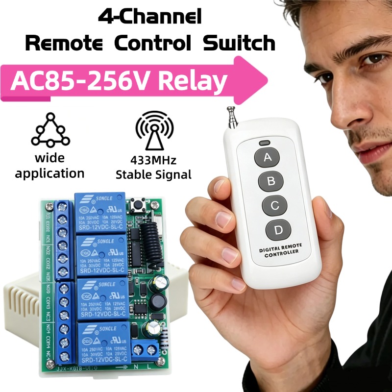 433MHz AC 110V 220V 4채널 RF 무선  - 433Mhz Receiver Module 리뷰 및 가격